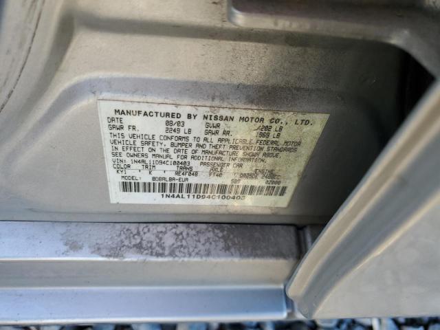 Photo 11 VIN: 1N4AL11D94C100403 - NISSAN ALTIMA BAS 