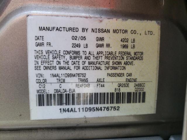 Photo 11 VIN: 1N4AL11D95N476752 - NISSAN ALTIMA S 