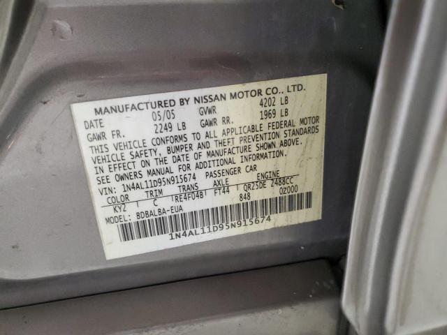 Photo 11 VIN: 1N4AL11D95N915674 - NISSAN ALTIMA S 