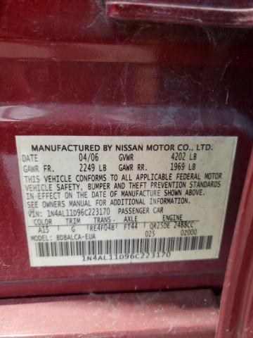 Photo 11 VIN: 1N4AL11D96C223170 - NISSAN ALTIMA S 