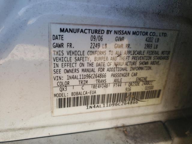 Photo 11 VIN: 1N4AL11D96C264866 - NISSAN ALTIMA S 