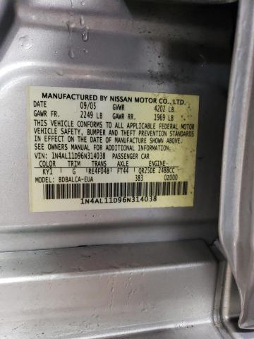 Photo 11 VIN: 1N4AL11D96N314038 - NISSAN ALTIMA 