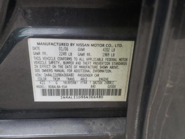 Photo 11 VIN: 1N4AL11D96N366480 - NISSAN ALTIMA 