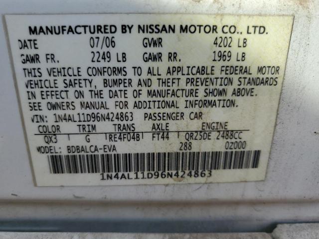 Photo 12 VIN: 1N4AL11D96N424863 - NISSAN ALTIMA 