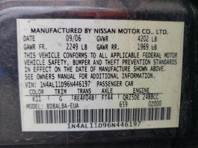 Photo 11 VIN: 1N4AL11D96N446197 - NISSAN ALTIMA 