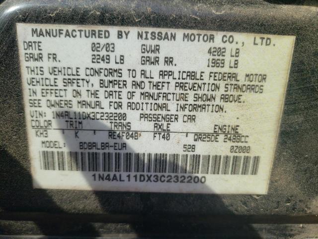 Photo 11 VIN: 1N4AL11DX3C232200 - NISSAN ALTIMA 