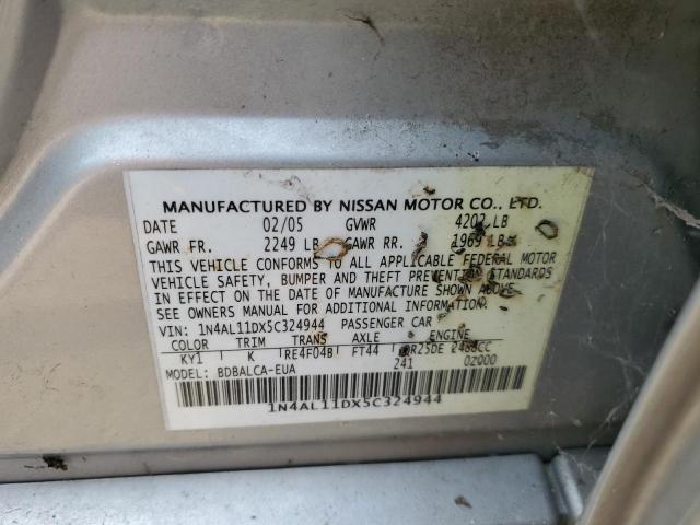 Photo 11 VIN: 1N4AL11DX5C324944 - NISSAN ALTIMA S 