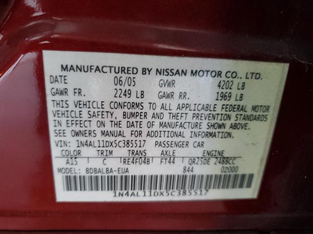 Photo 12 VIN: 1N4AL11DX5C385517 - NISSAN ALTIMA 