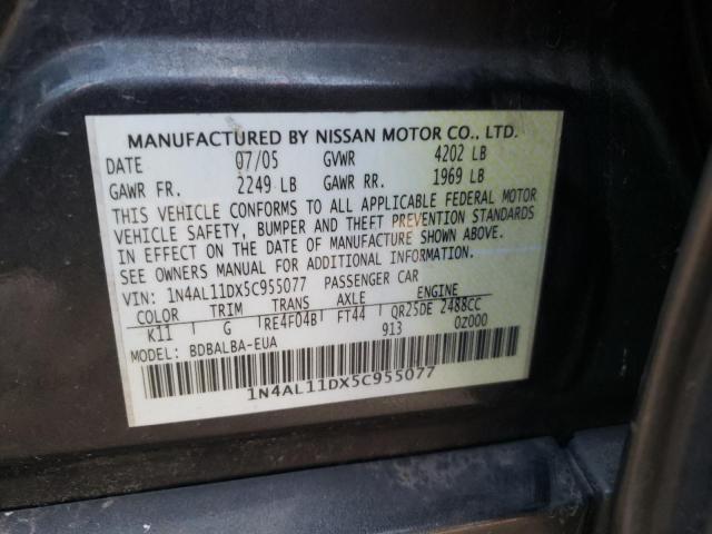 Photo 11 VIN: 1N4AL11DX5C955077 - NISSAN ALTIMA 