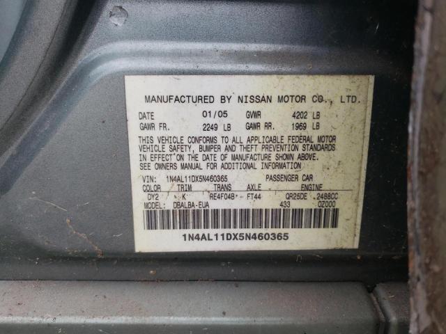 Photo 11 VIN: 1N4AL11DX5N460365 - NISSAN ALTIMA S 