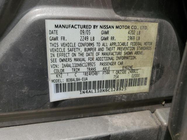 Photo 11 VIN: 1N4AL11DX6C128925 - NISSAN ALTIMA S 