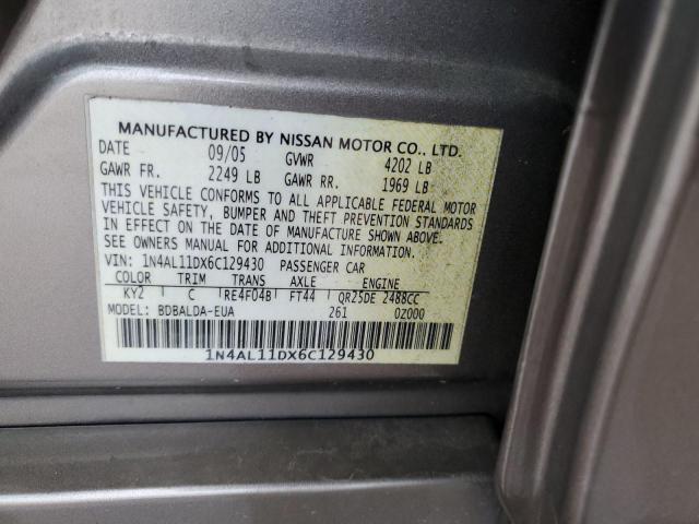 Photo 11 VIN: 1N4AL11DX6C129430 - NISSAN ALTIMA 