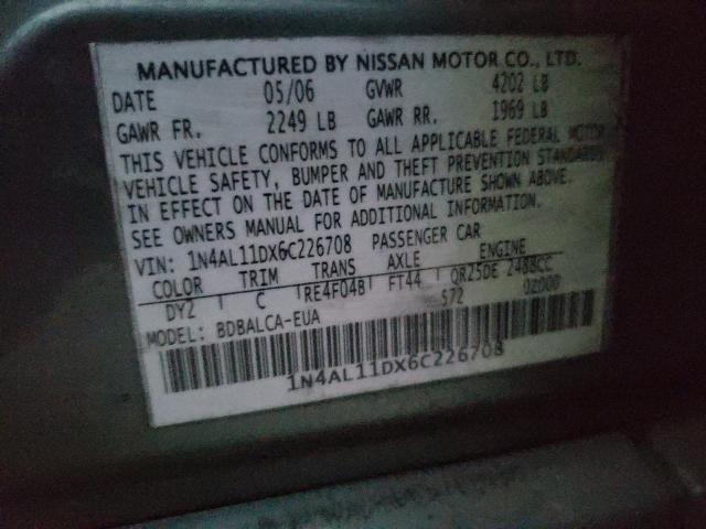 Photo 11 VIN: 1N4AL11DX6C226708 - NISSAN ALTIMA 