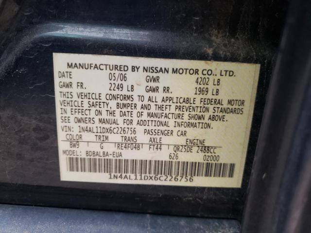 Photo 9 VIN: 1N4AL11DX6C226756 - NISSAN ALTIMA S 