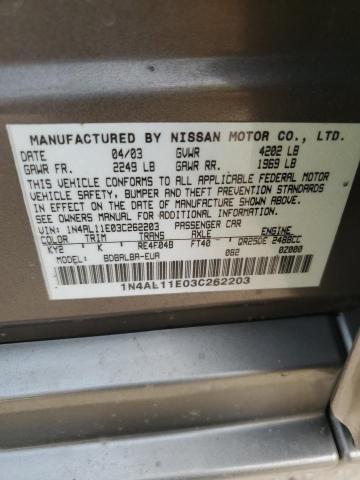 Photo 11 VIN: 1N4AL11E03C262203 - NISSAN ALTIMA 