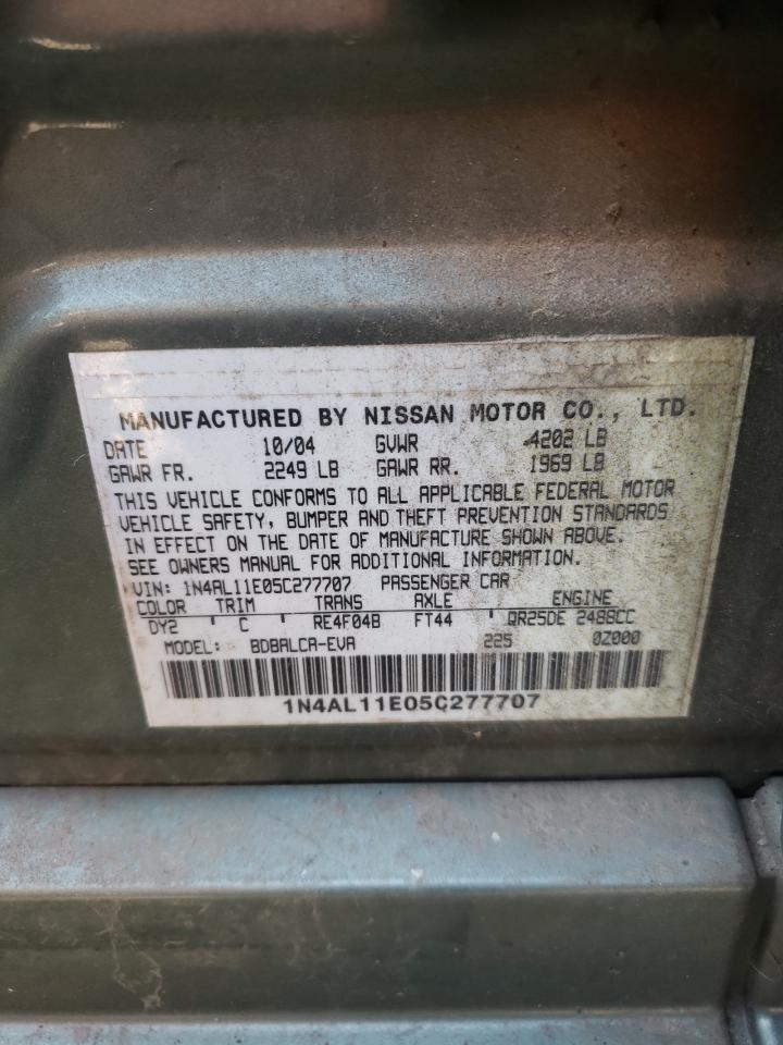 Photo 12 VIN: 1N4AL11E05C277707 - NISSAN ALTIMA 