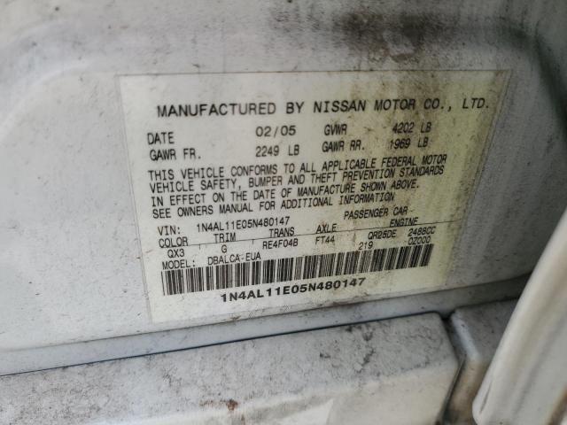 Photo 11 VIN: 1N4AL11E05N480147 - NISSAN ALTIMA S 