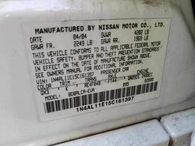 Photo 11 VIN: 1N4AL11E15C161397 - NISSAN ALTIMA S 