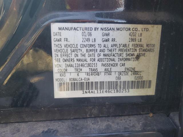 Photo 11 VIN: 1N4AL11E46C180253 - NISSAN ALTIMA S 