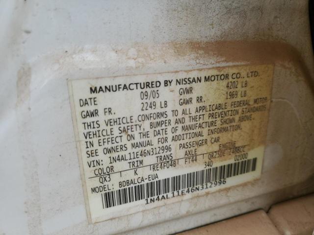 Photo 11 VIN: 1N4AL11E46N312996 - NISSAN ALTIMA S 