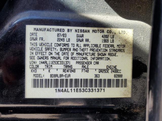 Photo 11 VIN: 1N4AL11E53C331371 - NISSAN ALTIMA BAS 