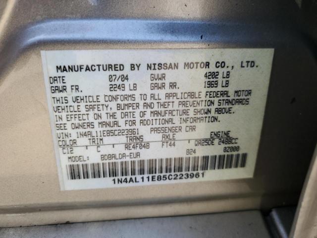 Photo 11 VIN: 1N4AL11E85C223961 - NISSAN ALTIMA S 