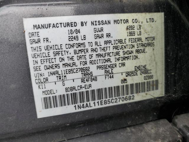 Photo 11 VIN: 1N4AL11E85C270682 - NISSAN ALTIMA 