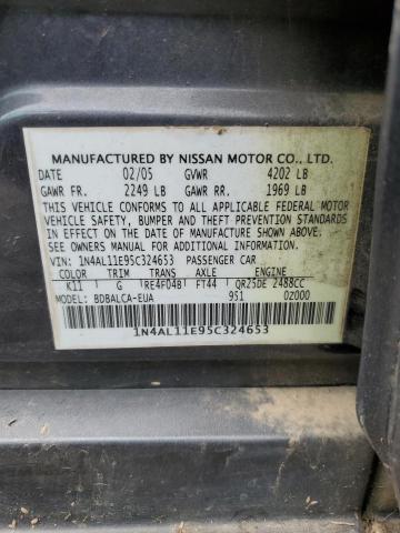 Photo 11 VIN: 1N4AL11E95C324653 - NISSAN ALTIMA S 