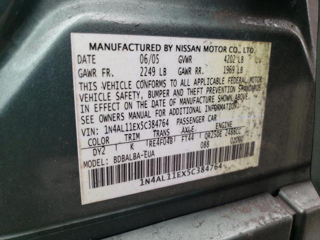 Photo 11 VIN: 1N4AL11EX5C384764 - NISSAN ALTIMA 