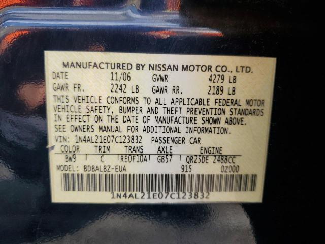 Photo 11 VIN: 1N4AL21E07C123832 - NISSAN ALTIMA 2.5 