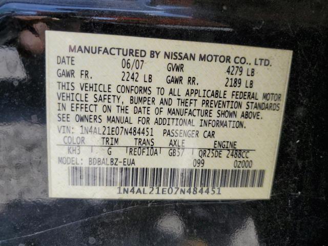 Photo 11 VIN: 1N4AL21E07N484451 - NISSAN ALTIMA 