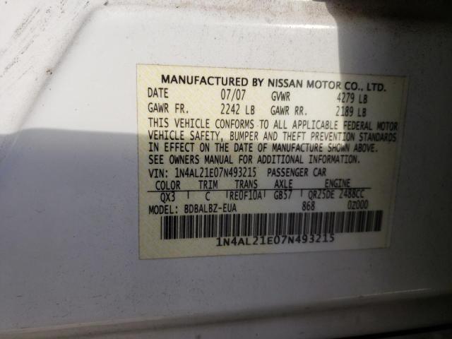 Photo 11 VIN: 1N4AL21E07N493215 - NISSAN ALTIMA 2.5 