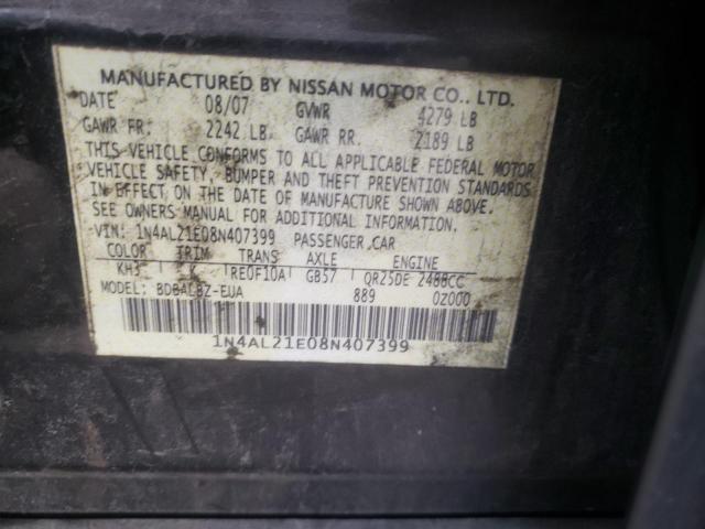 Photo 9 VIN: 1N4AL21E08N407399 - NISSAN ALTIMA 