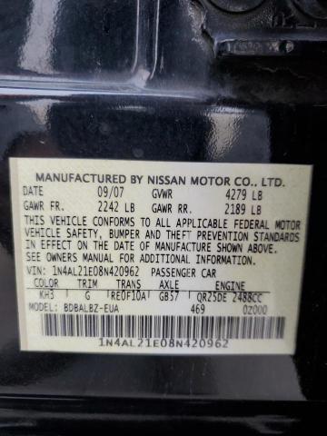 Photo 11 VIN: 1N4AL21E08N420962 - NISSAN ALTIMA 