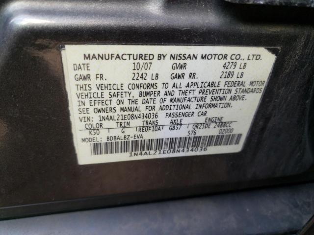 Photo 11 VIN: 1N4AL21E08N434036 - NISSAN ALTIMA 