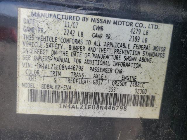 Photo 12 VIN: 1N4AL21E08N446798 - NISSAN ALTIMA 2.5 