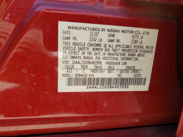 Photo 11 VIN: 1N4AL21E08N465996 - NISSAN ALTIMA 