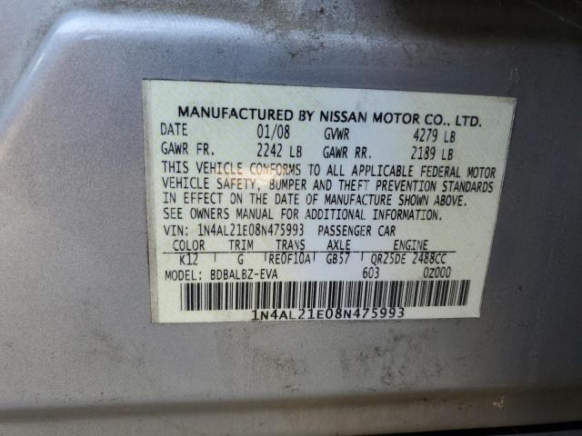 Photo 11 VIN: 1N4AL21E08N475993 - NISSAN ALTIMA 