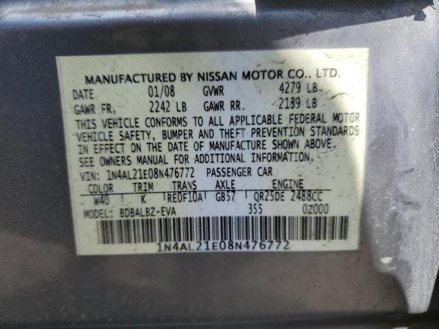 Photo 11 VIN: 1N4AL21E08N476772 - NISSAN ALTIMA 