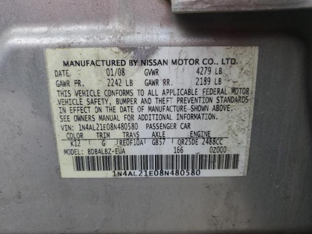 Photo 11 VIN: 1N4AL21E08N480580 - NISSAN ALTIMA 