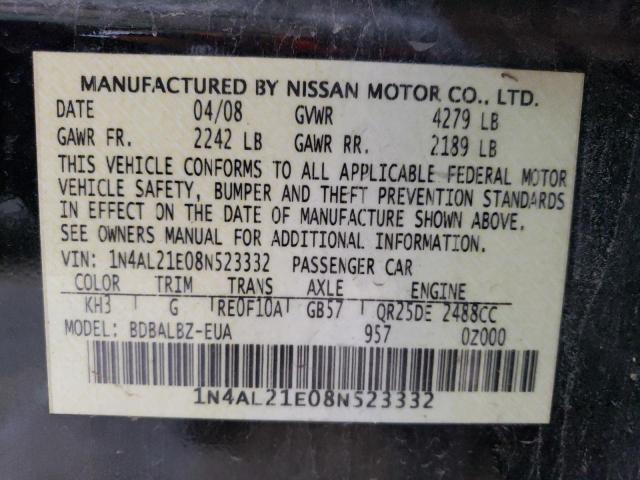 Photo 11 VIN: 1N4AL21E08N523332 - NISSAN ALTIMA 2.5 