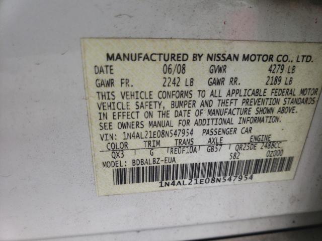 Photo 11 VIN: 1N4AL21E08N547954 - NISSAN ALTIMA 