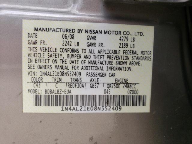 Photo 11 VIN: 1N4AL21E08N552409 - NISSAN ALTIMA 