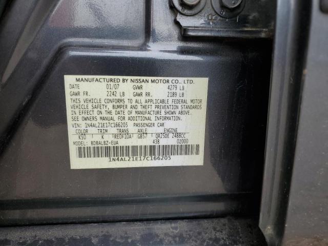 Photo 11 VIN: 1N4AL21E17C166205 - NISSAN ALTIMA 2.5 