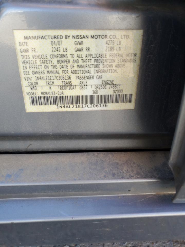 Photo 11 VIN: 1N4AL21E17C206136 - NISSAN ALTIMA 