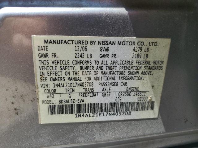 Photo 12 VIN: 1N4AL21E17N405708 - NISSAN ALTIMA 