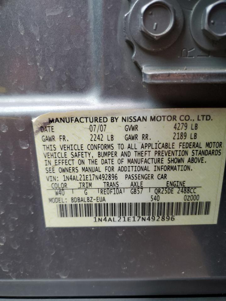 Photo 11 VIN: 1N4AL21E17N492896 - NISSAN ALTIMA 