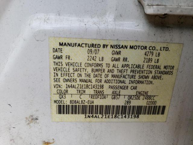 Photo 11 VIN: 1N4AL21E18C143198 - NISSAN ALTIMA 