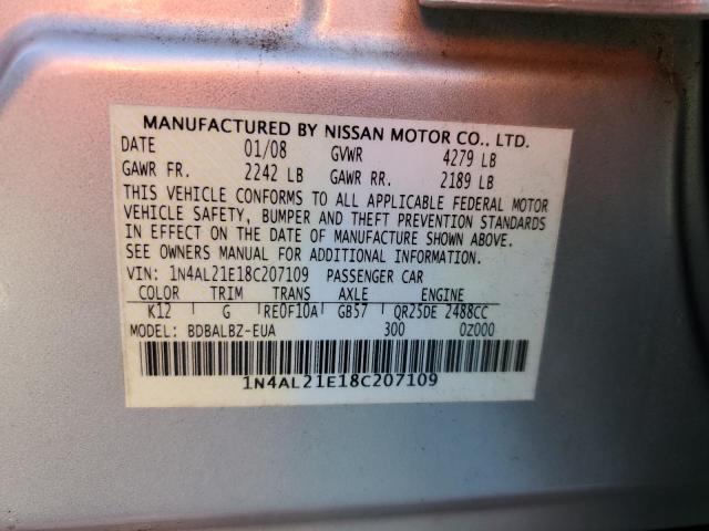 Photo 11 VIN: 1N4AL21E18C207109 - NISSAN ALTIMA 2.5 