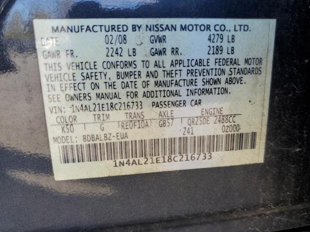 Photo 11 VIN: 1N4AL21E18C216733 - NISSAN ALTIMA 